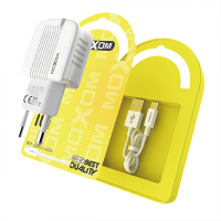 Мережевий зарядний пристрій MOXOM 2в1 micro 2USB/2.4A (KH-47) білий