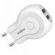 Сетевое зарядное устройство MOXOM 2в1 micro 2USB/2.4A (MX-HC01) белый