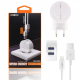 Мережевий зарядний пристрій MOXOM 2в1 micro 2USB/2.4A (MX-HC04) білий