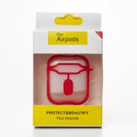 Силіконовий чохол для навушників Airpods 1/2 CIRCUIT червоний