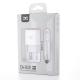 Сетевое зарядное устройство DC 2в1 Type-C 1USB + PD 2.4A (CA-D20) белый