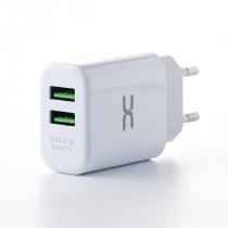 МЗП DC 2в1 блок (2 USB / 2.4A) + кабель (USB - Micro) (CA-D24) білий
