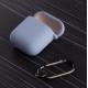 Силіконовий чохол для навушників Airpods 1/2 SOFT+Fiber блакитний
