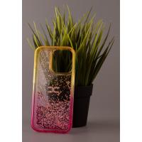 Силиконовый чехол AQUARIUM для iPhone 13 Pro Max желтый/розовый