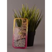 Силиконовый чехол AQUARIUM для iPhone 13 Pro Max желтый/розовый