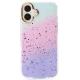 Акриловый чехол Confetti для iPhone 16 Plus фиолетовый/розовый