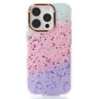 Акриловый чехол Confetti для iPhone 16 Pro фиолетовый/розовый