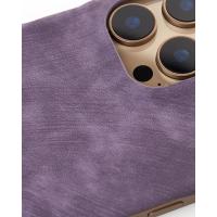 Чехол LEATHER Case для iPhone 16 Pro deep purple