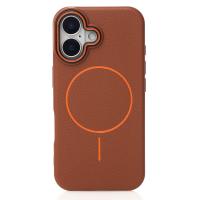 Чехол MagSafe Beats Case Leather Textured для iPhone 16 desert titanium