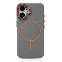 Чехол MagSafe Beats Case Leather Textured для iPhone 16 stone gray