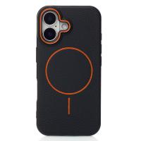Чехол MagSafe Beats Case Leather Textured для iPhone 16 black
