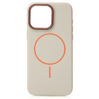 Чехол MagSafe Beats Case Leather Textured для iPhone 15 Pro natural titanium