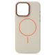 Чехол MagSafe Beats Case Leather Textured для iPhone 15 Pro Max natural titanium