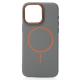 Чехол MagSafe Beats Case Leather Textured для iPhone 15 Pro Max stone gray