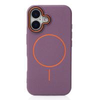 Чехол MagSafe Beats Case Leather Textured для iPhone 16 deep purple