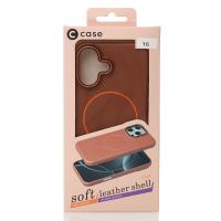Чехол MagSafe Beats Case Leather Textured для iPhone 16 desert titanium