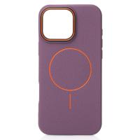 Чехол MagSafe Beats Case Leather Textured для iPhone 16 Pro Max deep purple