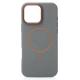 Чехол MagSafe Beats Case Leather Textured для iPhone 16 Pro Max stone gray