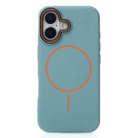 Чехол MagSafe Beats Case Leather Textured для iPhone 16 wave blue