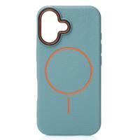 Чехол MagSafe Beats Case Leather Textured для iPhone 16 wave blue