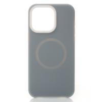 Чехол MagSafe Liquid Silicone Full для iPhone 15 Pro stone gray