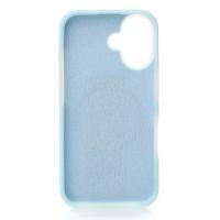 Чехол MagSafe Liquid Silicone Full для iPhone 16 blue fog