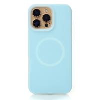 Чехол MagSafe Liquid Silicone Full для iPhone 16 Pro Max blue fog