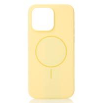 Силиконовый чехол Slim Ring Soft с поддержкой MagSafe для iPhone 15 Pro sunglow