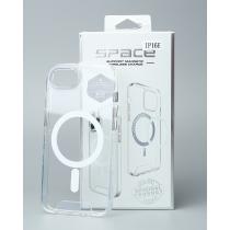 Чехол SPACE CASE с поддержкой MagSafe для iPhone 16E / iPhone 17E прозрачный