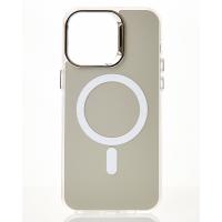 Полиуритановый чехол MagSafe "IMD Colors" для iPhone 12 / iPhone 12 Pro серебряный