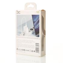 МЗП DC 2в1 блок (2 PD / 35W Fast Charger) + кабель (Type-C - Lightning 20W) (CA-D17) білий