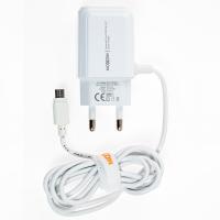 Сетевое зарядное устройство MOXOM 2в1 Type-C cable+1USB/2.4A (KH-66) белый