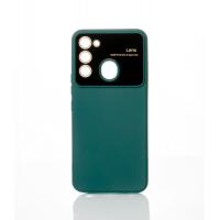 Силиконовый чехол CAMERA PROTECTION для Tecno Spark 8C (KG5k) темно-зеленый