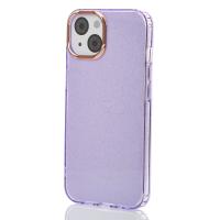 Силиконовый чехол DARK GLITTER для iPhone 15 фиолетовый