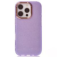 Силиконовый чехол DARK GLITTER для iPhone 16 Pro Max фиолетовый