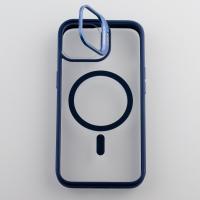 Силиконовый чехол MagSafe CAMERA GLASS PROTECTION для iPhone 11 Pro Max темно-синий