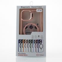 Силіконовий чохол MagSafe CAMERA GLASS PROTECTION для телефону iPhone 14 чорний