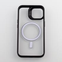 Силіконовий чохол MagSafe CAMERA GLASS PROTECTION для телефону iPhone 14 чорний