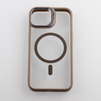 Силиконовый чехол MagSafe CAMERA GLASS PROTECTION для iPhone 15 серый