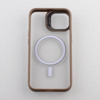 Силиконовый чехол MagSafe CAMERA GLASS PROTECTION для iPhone 15 серый