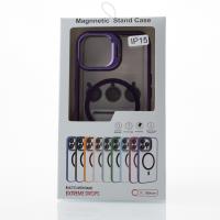 Силиконовый чехол MagSafe CAMERA GLASS PROTECTION для iPhone 15 темно-синий