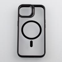 Силиконовый чехол MagSafe CAMERA GLASS PROTECTION для iPhone 15 черный