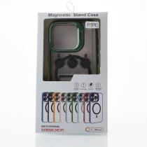 Силіконовий чохол MagSafe CAMERA GLASS PROTECTION для телефону iPhone 15 Pro чорний
