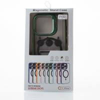 Силіконовий чохол MagSafe CAMERA GLASS PROTECTION для телефону iPhone 15 Pro темно-фіолетовий