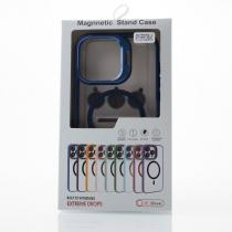 Силіконовий чохол MagSafe CAMERA GLASS PROTECTION для телефону iPhone 15 Pro Max чорний