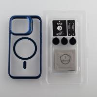 Силиконовый чехол MagSafe CAMERA GLASS PROTECTION для iPhone 13 Pro Max темно-синий