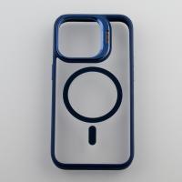 Силиконовый чехол MagSafe CAMERA GLASS PROTECTION для iPhone 13 Pro Max темно-синий
