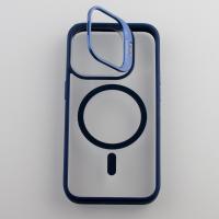 Силиконовый чехол MagSafe CAMERA GLASS PROTECTION для iPhone 13 Pro Max темно-синий