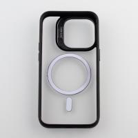 Силиконовый чехол MagSafe CAMERA GLASS PROTECTION для iPhone 13 Pro Max черный