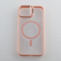 Силиконовый чехол MagSafe CAMERA GLASS PROTECTION для iPhone 11 розовый